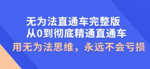 无为法直通车教程完整版：教你彻底精通直通车永不亏损的秘诀-北极星资源库